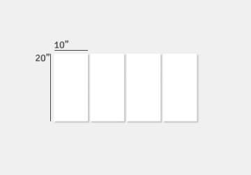 Picture of (4) 20" x 10" Landscape Split Canvas