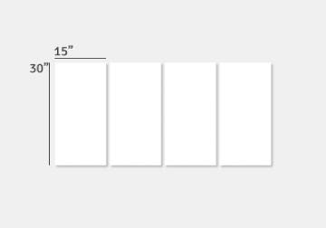 Picture of (4) 30" x 15" Split Canvas