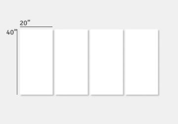 Picture of (4) 40" x 20" Split Canvas